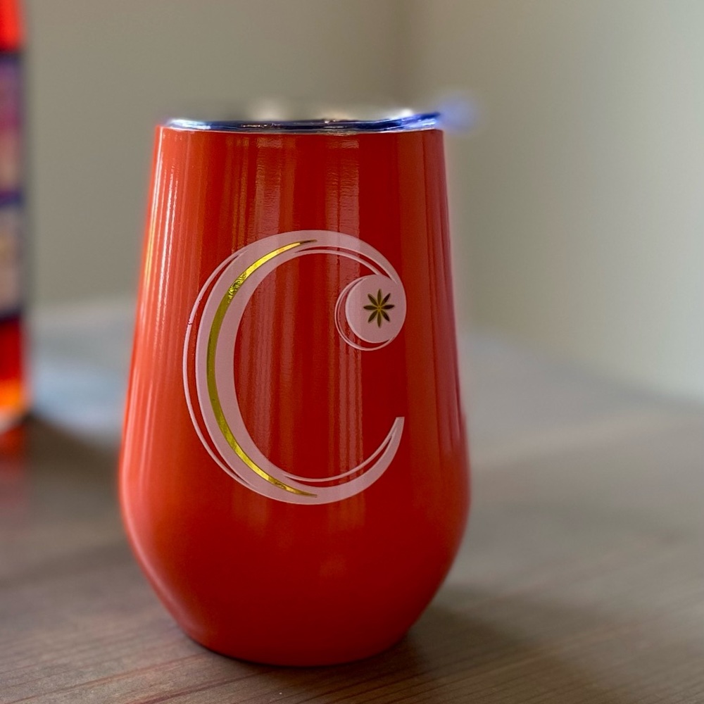 Stainless Wine Tumbler, Orange, Letter C, Target, Opalhouse, Drinkware, Bareware